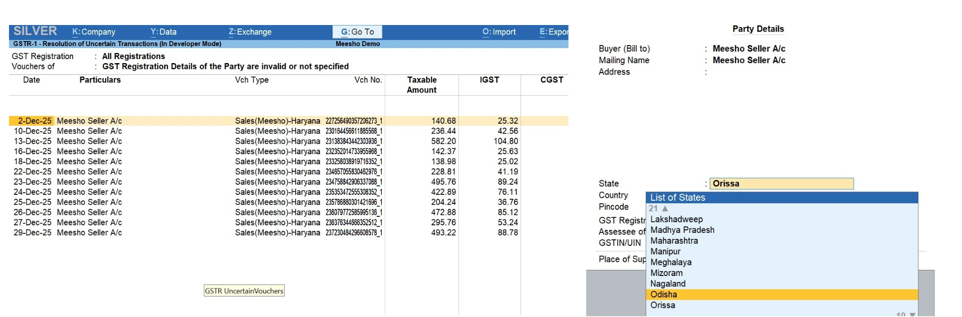 Meesho TCS Sales Report Upload